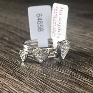 Lia Sophia Lots of Love ring trio set